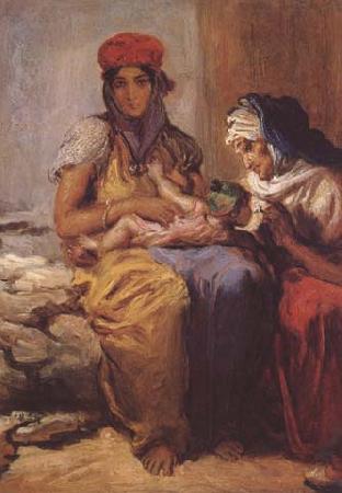 Femme maure allaitant son enfant et une vieille (mk32)